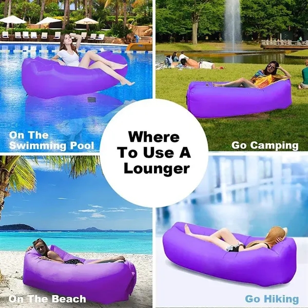 Inflatable Lounger Air Chair Sofa Bed Sleeping Bag Couch - Inflatable Lounger Air Chair Sofa Bed Sleeping Bag Couch - Image 7 of 7