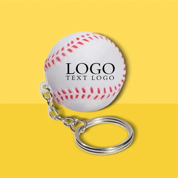 Baseball Stress Ball Keychain - Baseball Stress Ball Keychain - Image 0 of 2