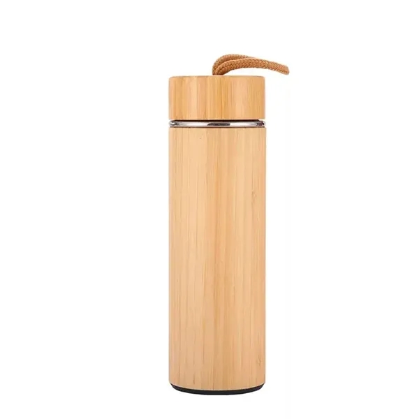Custom Drinkware Insulated Water Bottle Bamboo Tumbler - Custom Drinkware Insulated Water Bottle Bamboo Tumbler - Image 5 of 8