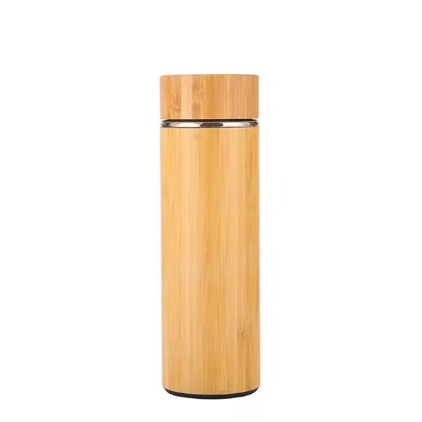 Custom Drinkware Insulated Water Bottle Bamboo Tumbler - Custom Drinkware Insulated Water Bottle Bamboo Tumbler - Image 6 of 8