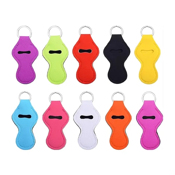 Neoprene Keychain Holder for Lip Balm & Hand Sanitizer - Neoprene Keychain Holder for Lip Balm & Hand Sanitizer - Image 2 of 4