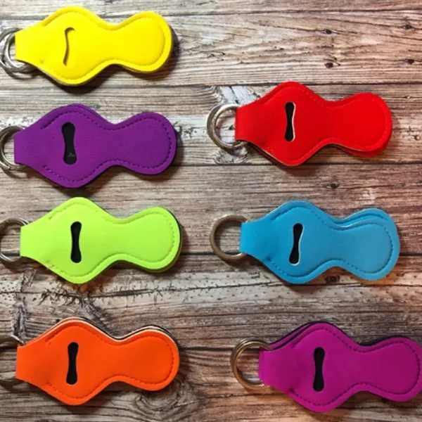 Neoprene Keychain Holder for Lip Balm & Hand Sanitizer - Neoprene Keychain Holder for Lip Balm & Hand Sanitizer - Image 4 of 4