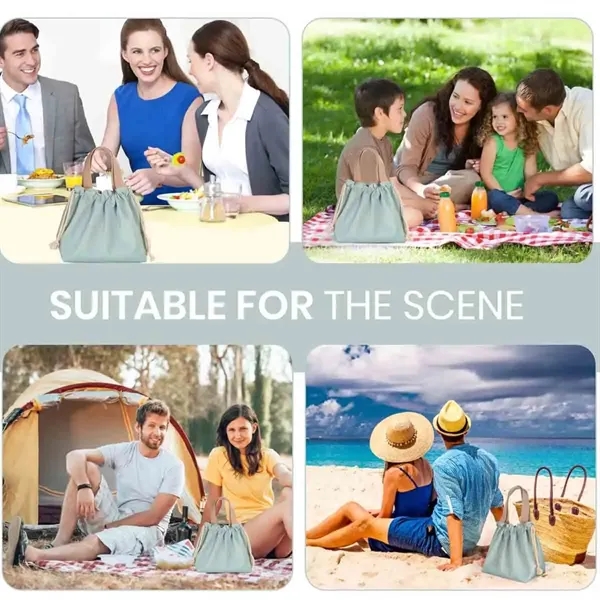 Drawstring Tote Bag for food - Drawstring Tote Bag for food - Image 3 of 3