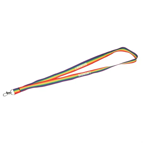 Recycled Polyester Rainbow Lanyard