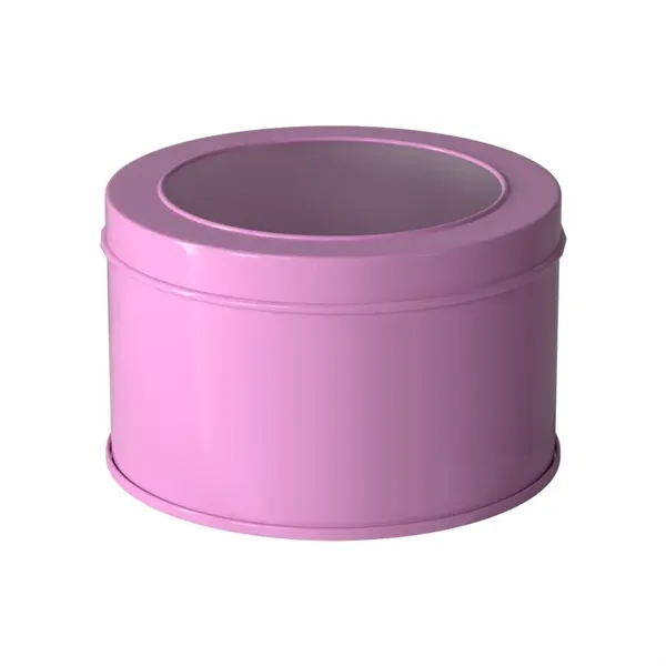 Round Tinplate Box with Window - Round Tinplate Box with Window - Image 2 of 6