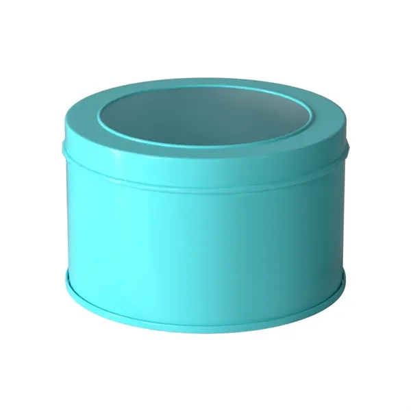 Round Tinplate Box with Window - Round Tinplate Box with Window - Image 4 of 6