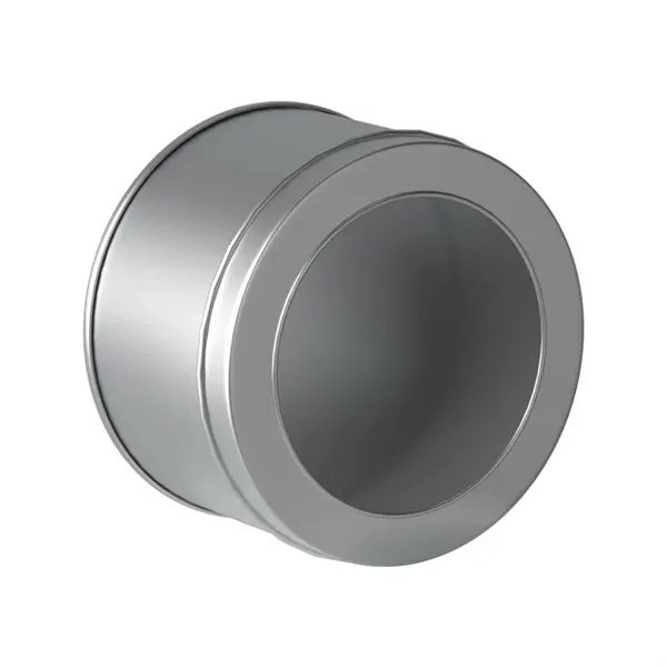 Round Tinplate Box with Window - Round Tinplate Box with Window - Image 5 of 6