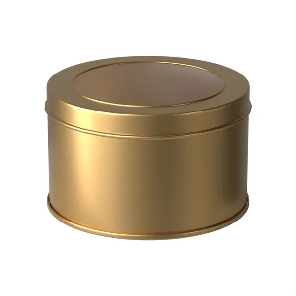 Round Tinplate Box with Window - Round Tinplate Box with Window - Image 6 of 6