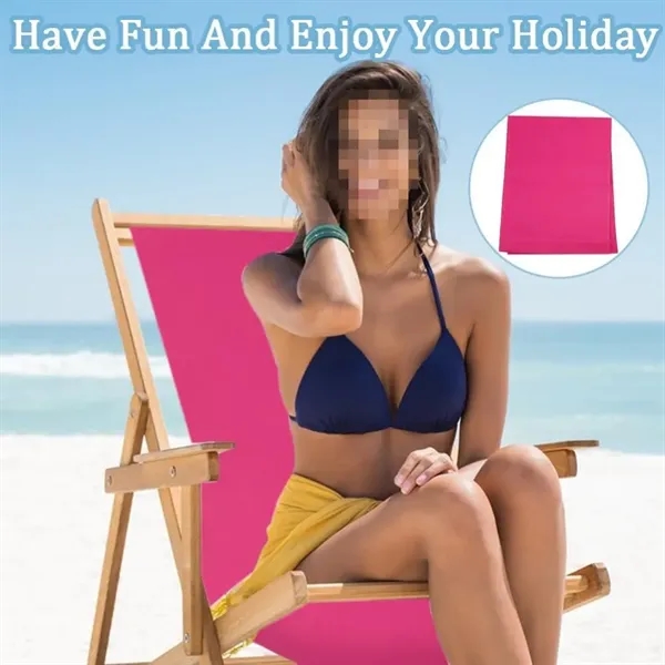 55" Custom Wooden Beach Lounger Chair w/Large Imprint Area - 55" Custom Wooden Beach Lounger Chair w/Large Imprint Area - Image 5 of 5