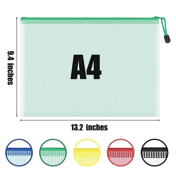 A4 Grid Zipper File Bags - A4 Grid Zipper File Bags - Image 1 of 3