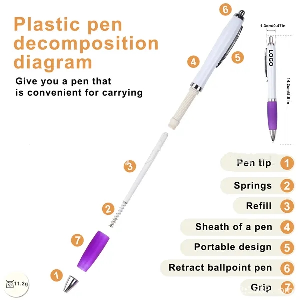 Multi-Color Click-Type Ballpoint Signature Pen - Multi-Color Click-Type Ballpoint Signature Pen - Image 1 of 7