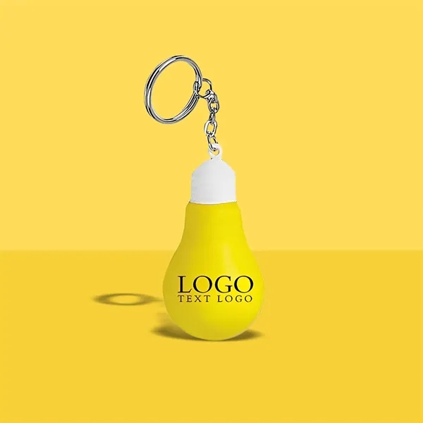Custom Lightbulb Shaped Stress Relief Keychain
