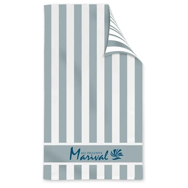 Custom Double Sided Cabana Stripe Beach Towel