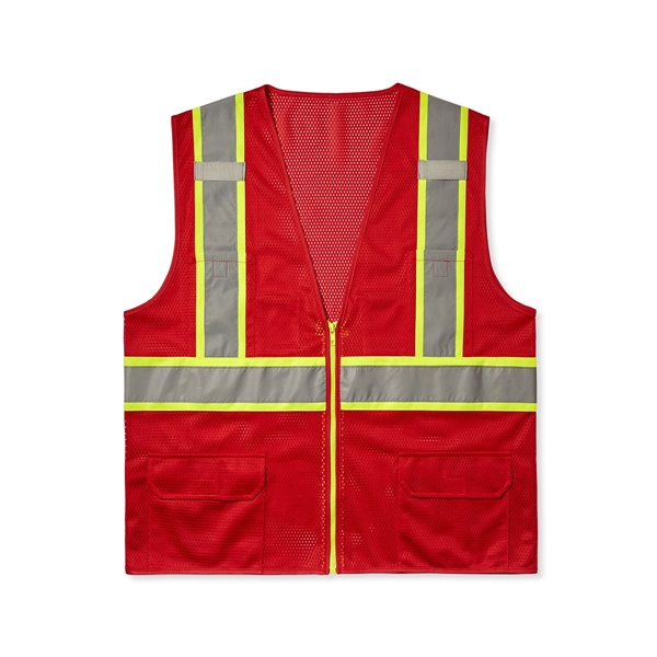 Non-ANSI Deluxe 8 Pocket Volunteer Vest Red - Non-ANSI Deluxe 8 Pocket Volunteer Vest Red - Image 0 of 1
