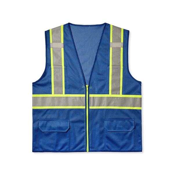 Non-ANSI Deluxe 8 Pocket Volunteer Vest Blue - Non-ANSI Deluxe 8 Pocket Volunteer Vest Blue - Image 0 of 1