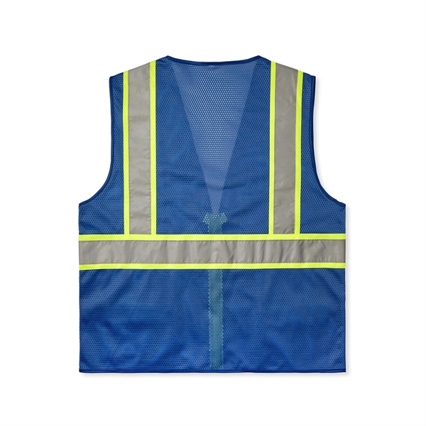 Non-ANSI Deluxe 8 Pocket Volunteer Vest Blue - Non-ANSI Deluxe 8 Pocket Volunteer Vest Blue - Image 1 of 1