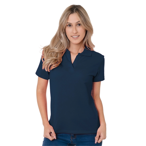 Bayside Ladies' USA Made Johnny Collar Polo - Bayside Ladies' USA Made Johnny Collar Polo - Image 4 of 11