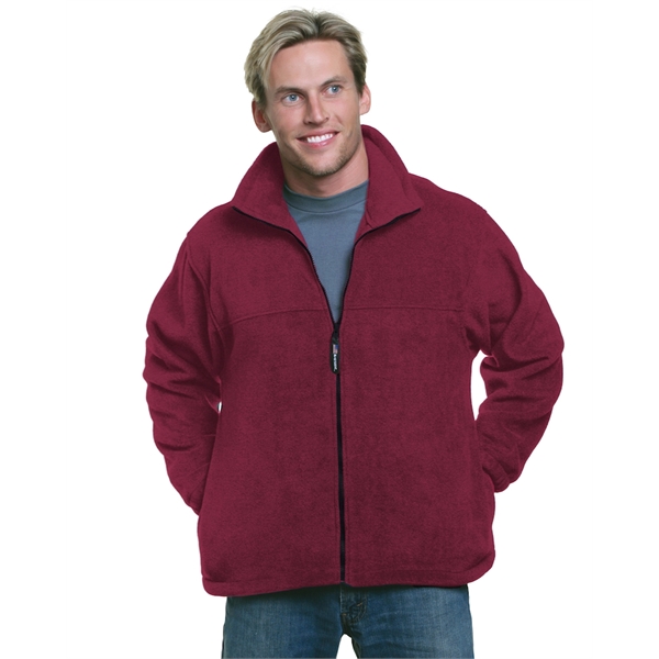 maroon polar fleece jacket