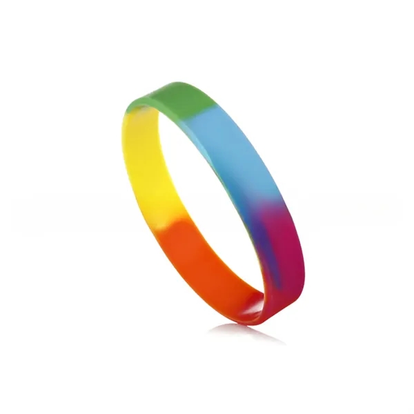Customized Debossed Rainbow Silicone Wristbands - Customized Debossed Rainbow Silicone Wristbands - Image 3 of 5