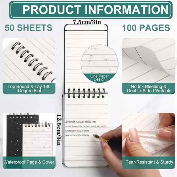 Mini Coil Waterproof Notebook - Mini Coil Waterproof Notebook - Image 2 of 4