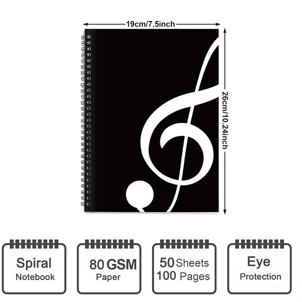 Custom Music Notebook 50 A4 Sheets - Custom Music Notebook 50 A4 Sheets - Image 1 of 4
