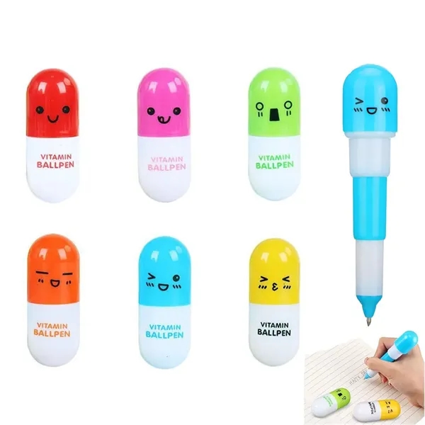 Mini Smiling Face Capsule Pen - Mini Smiling Face Capsule Pen - Image 0 of 8