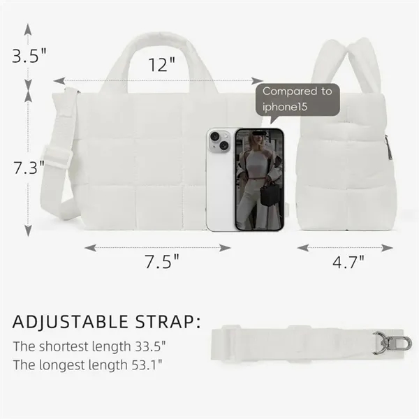 Puffy Crossbody Tote Bag - Puffy Crossbody Tote Bag - Image 1 of 6
