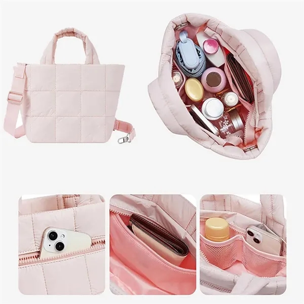 Puffy Crossbody Tote Bag - Puffy Crossbody Tote Bag - Image 3 of 6