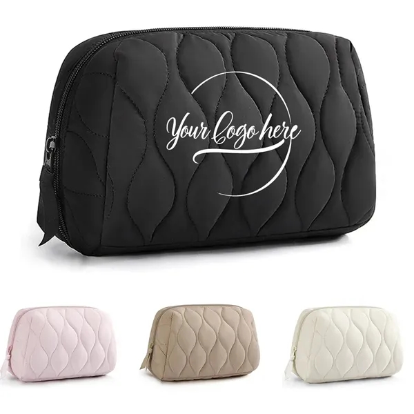 Quilted Travel Makeup Bag - Quilted Travel Makeup Bag - Image 0 of 5