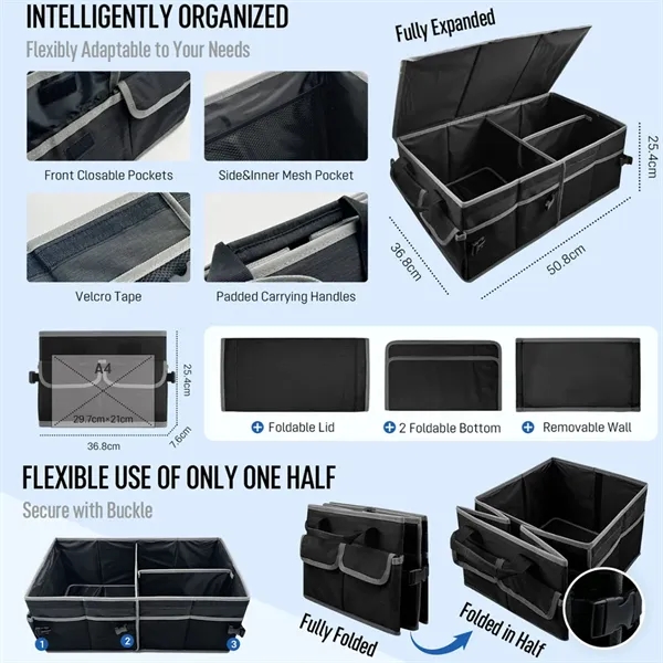 Foldable Car Trunk Organizer - Foldable Car Trunk Organizer - Image 1 of 3