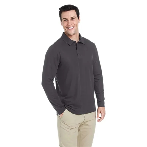 CORE365 Men's Fusion ChromaSoft™ Long Sleeve Pique Polo - CORE365 Men's Fusion ChromaSoft™ Long Sleeve Pique Polo - Image 7 of 11