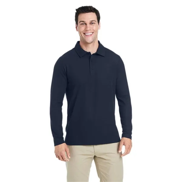 CORE365 Men's Fusion ChromaSoft™ Long Sleeve Pique Polo - CORE365 Men's Fusion ChromaSoft™ Long Sleeve Pique Polo - Image 10 of 11