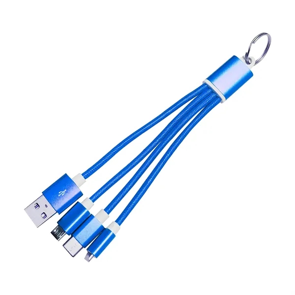 3 IN 1 LIGHT UP CHARGING CABLE WITH KEYCHAIN BULLET - 3 IN 1 LIGHT UP CHARGING CABLE WITH KEYCHAIN BULLET - Image 2 of 3