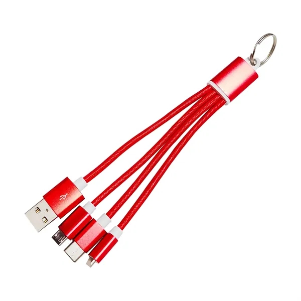 3 IN 1 LIGHT UP CHARGING CABLE WITH KEYCHAIN BULLET - 3 IN 1 LIGHT UP CHARGING CABLE WITH KEYCHAIN BULLET - Image 3 of 3