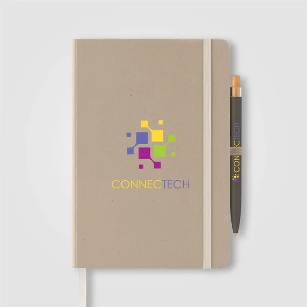 Custom Terra Recycled Carton Hard Cover A5 Notebook & Reborn Pen