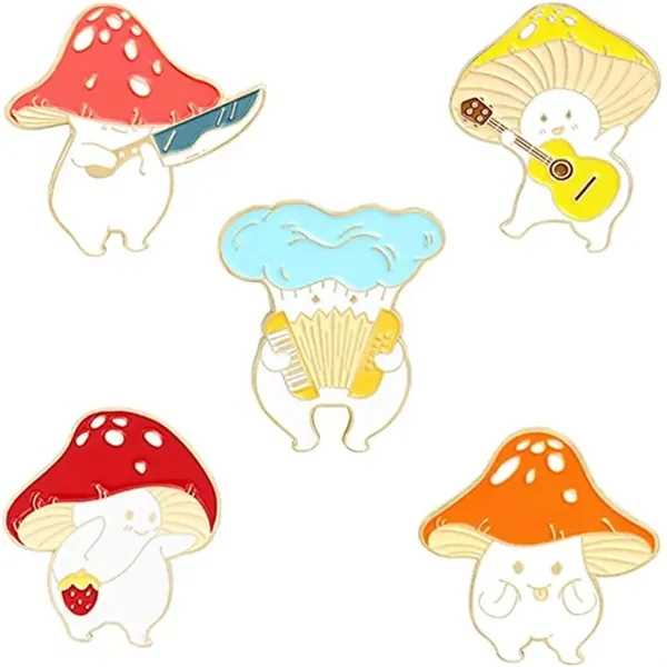 Enamel Pin Brooches Cute Mushroom Lapel Badge Cartoon Plant - Enamel Pin Brooches Cute Mushroom Lapel Badge Cartoon Plant - Image 0 of 1
