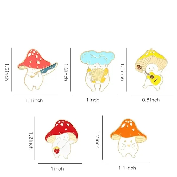 Enamel Pin Brooches Cute Mushroom Lapel Badge Cartoon Plant - Enamel Pin Brooches Cute Mushroom Lapel Badge Cartoon Plant - Image 1 of 1