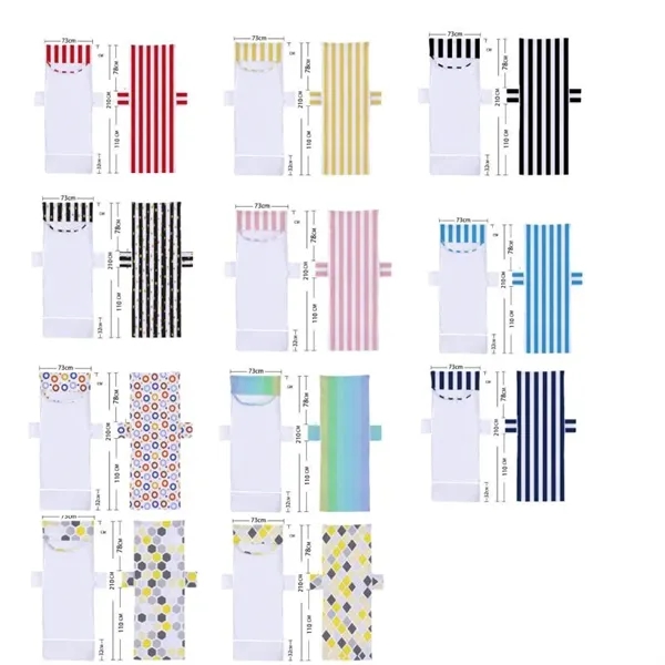 Oversized Stripe Beach Chaise Covers Lounge Chair Towel - Oversized Stripe Beach Chaise Covers Lounge Chair Towel - Image 2 of 2