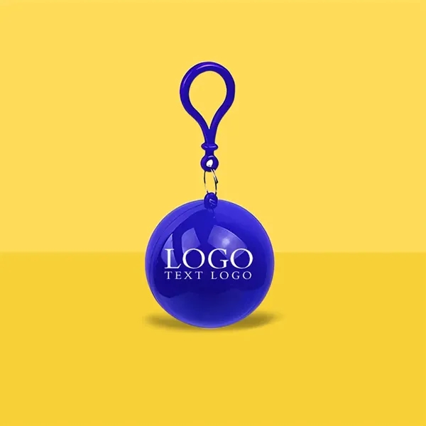 Keychain Ball Poncho Disposable Raincoat - Keychain Ball Poncho Disposable Raincoat - Image 0 of 9