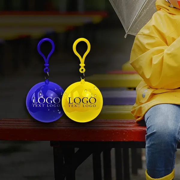 Keychain Ball Poncho Disposable Raincoat - Keychain Ball Poncho Disposable Raincoat - Image 9 of 9