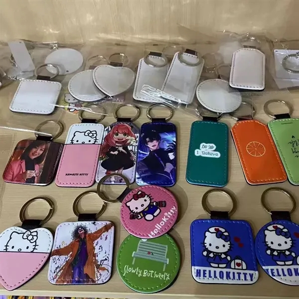 Custom Faux Leather Key Fob Corporate Gift - Custom Faux Leather Key Fob Corporate Gift - Image 1 of 1