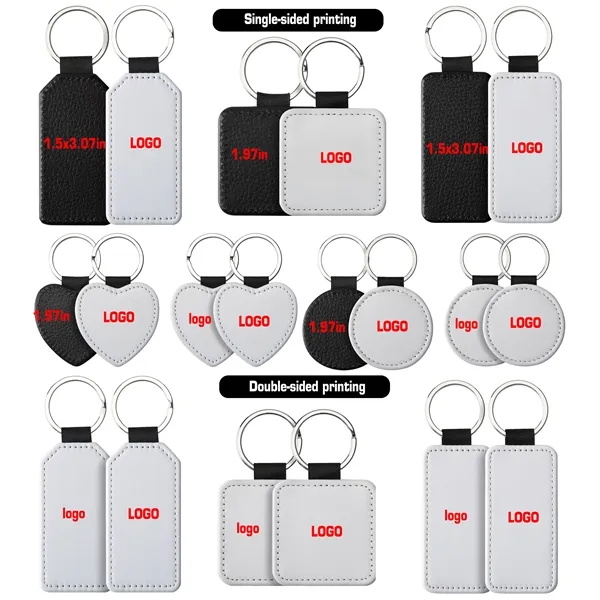 Custom Faux Leather Key Fob Corporate Gift - Custom Faux Leather Key Fob Corporate Gift - Image 0 of 1