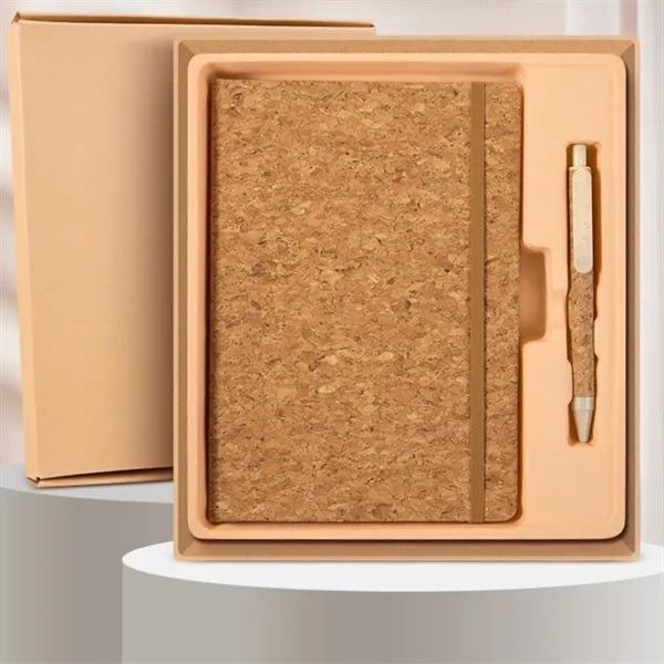 Eco-Friendly  Cork Hardcover Writing Notebook With Pen - Eco-Friendly  Cork Hardcover Writing Notebook With Pen - Image 2 of 5