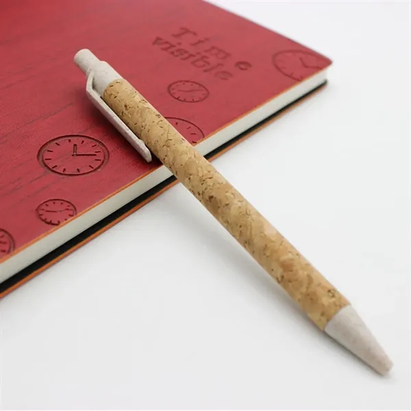Eco-Friendly  Cork Hardcover Writing Notebook With Pen - Eco-Friendly  Cork Hardcover Writing Notebook With Pen - Image 4 of 5
