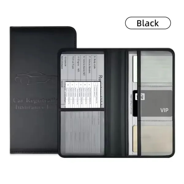 Leather Car Registration And Insurance Holder - Leather Car Registration And Insurance Holder - Image 4 of 12