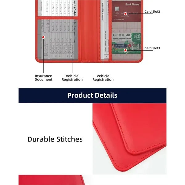 Leather Car Registration And Insurance Holder - Leather Car Registration And Insurance Holder - Image 11 of 12