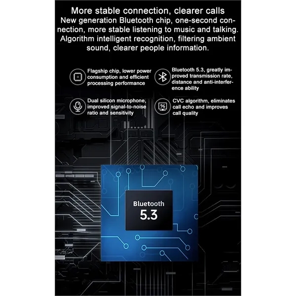 Bone Conduction Open-Ear Bluetooth Headphone, Waterproof - Bone Conduction Open-Ear Bluetooth Headphone, Waterproof - Image 4 of 5