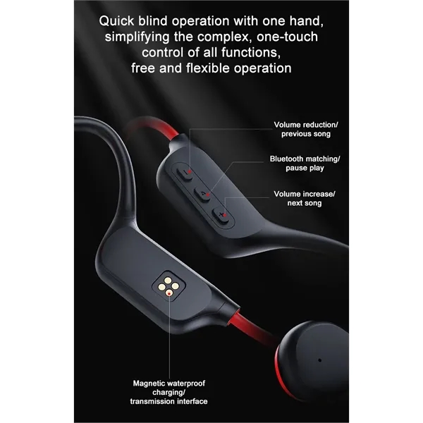 Bone Conduction Open-Ear Bluetooth Headphone, for swimming - Bone Conduction Open-Ear Bluetooth Headphone, for swimming - Image 4 of 5