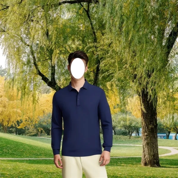 Long Sleeve Polo Shirts - Long Sleeve Polo Shirts - Image 4 of 4