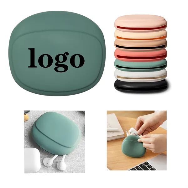 Silicone Earphone Storage Case/Usb Cable Organizer - Silicone Earphone Storage Case/Usb Cable Organizer - Image 0 of 4